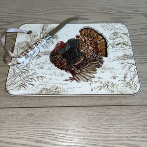 Williams Sonoma Turkey Cheese Board with Knife
